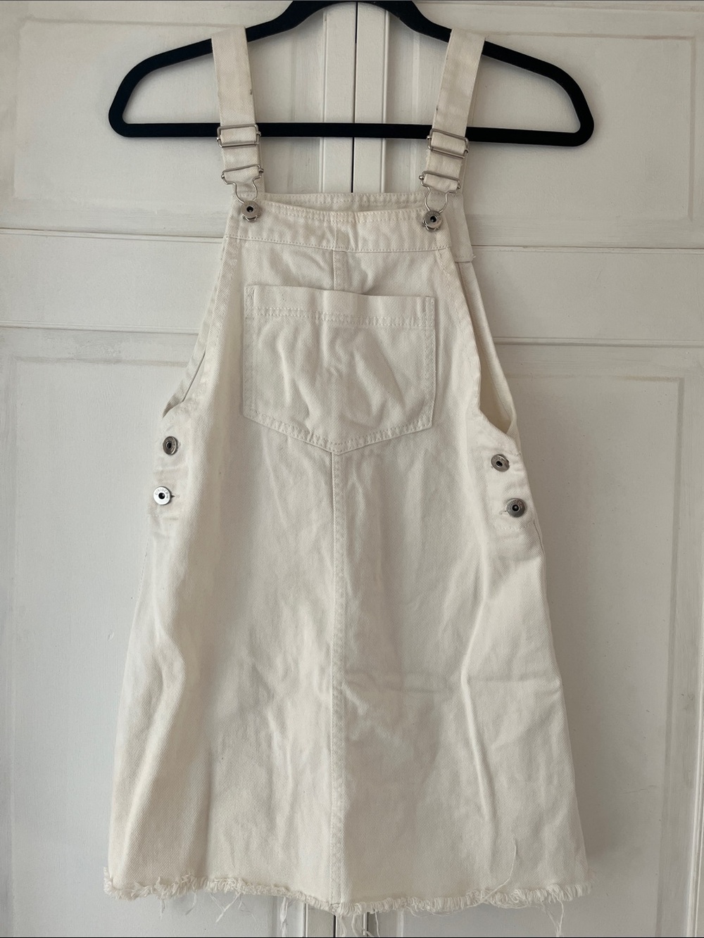Divided Cream White Denim Pinafore Midi Dress